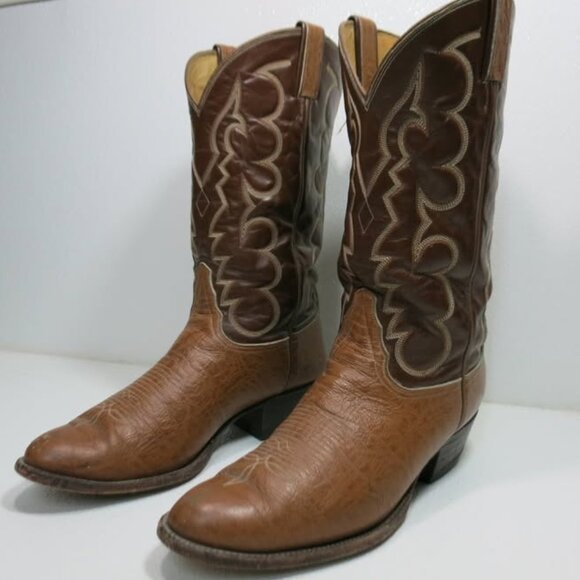 Tony Lama Other - Tony Lama Western Kicker Cowboy Boots Leather Footwear Made in USA 9.5 EEE